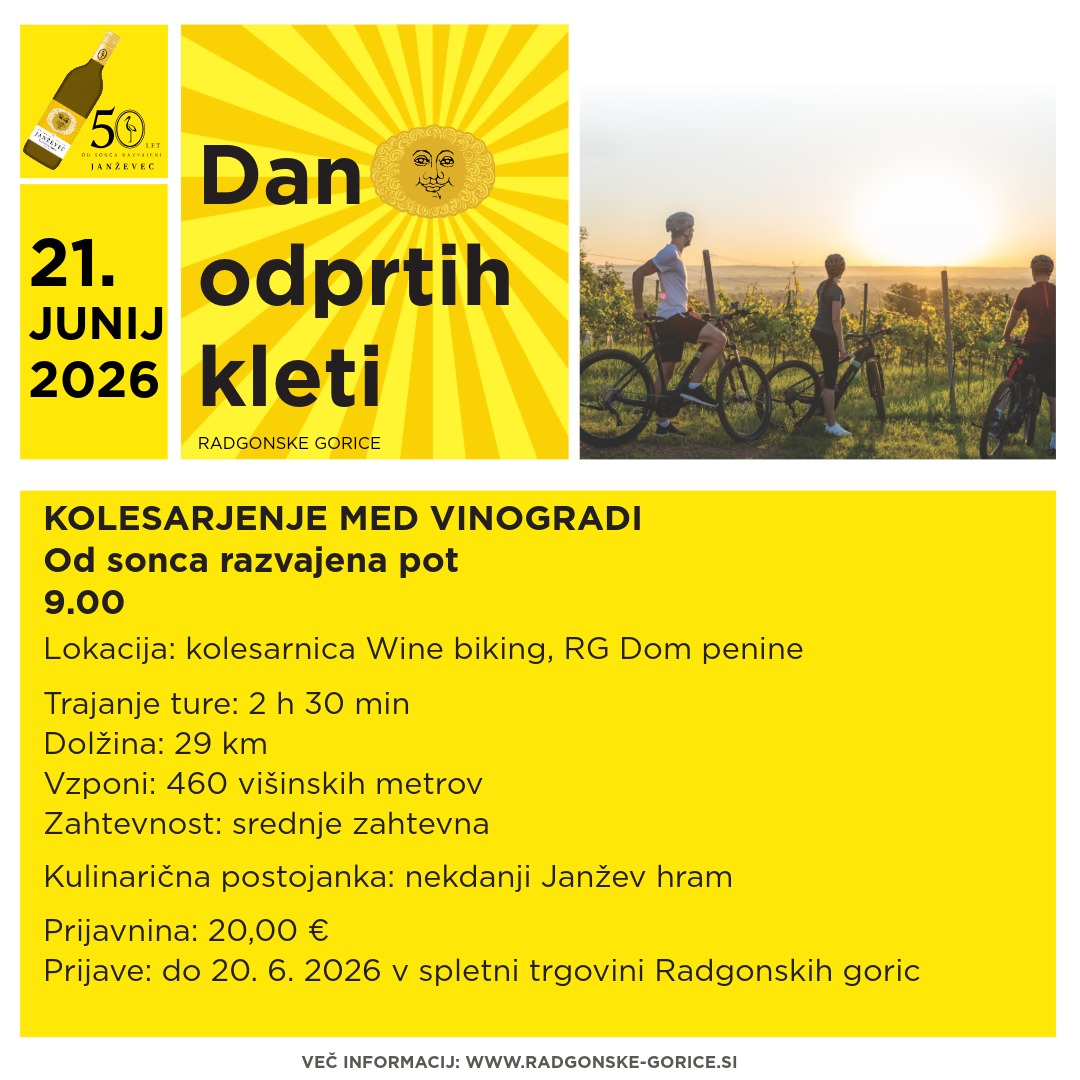 KOLESARJENJE MED VINOGRADI - DOK 2026