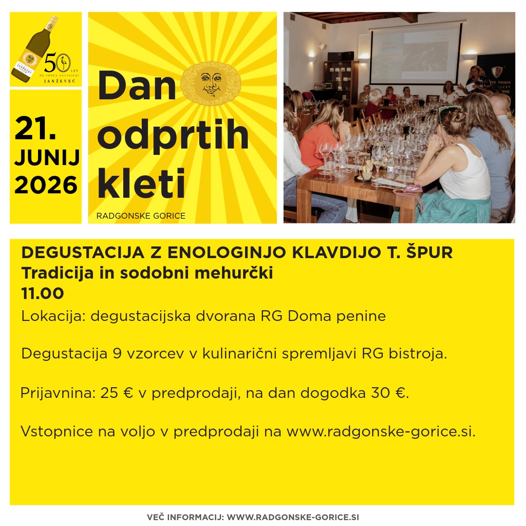 DEGUSTACIJA Z ENOLOGINJO KLAVDIJO T. ŠPUR - DOK 2026